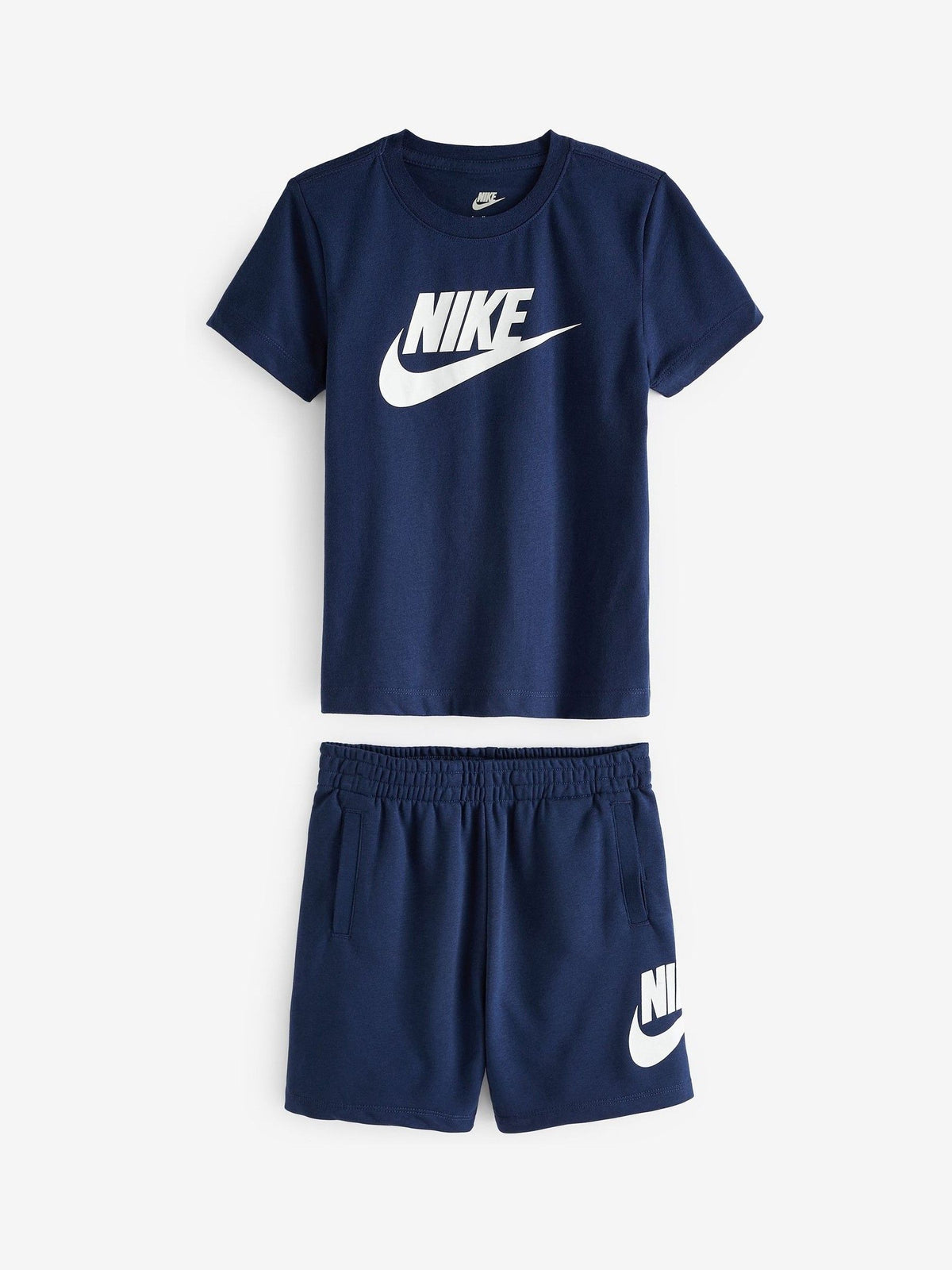 Nike Navy Club T-Shirt and Shorts Set