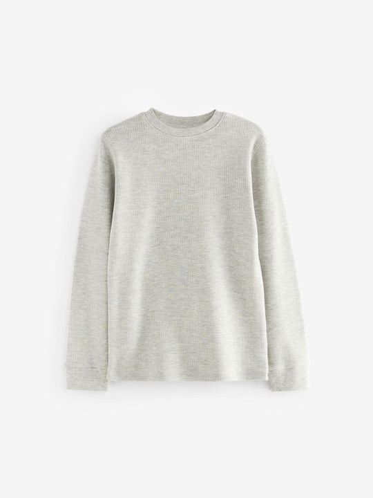Grey/White Thermal Long Sleeve Tops 2 Pack (2-16yrs)