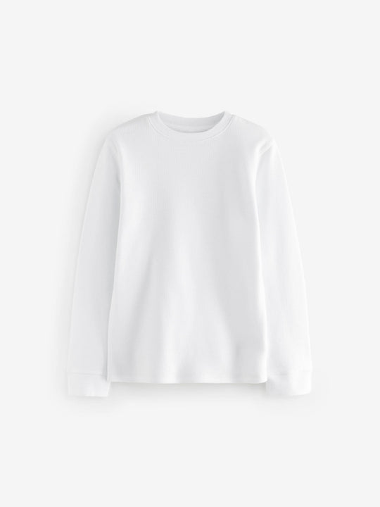 Grey/White Thermal Long Sleeve Tops 2 Pack (2-16yrs)