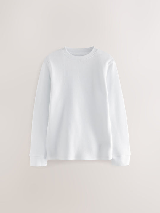 White Thermal Long Sleeve Tops 2 Pack (2-16yrs)