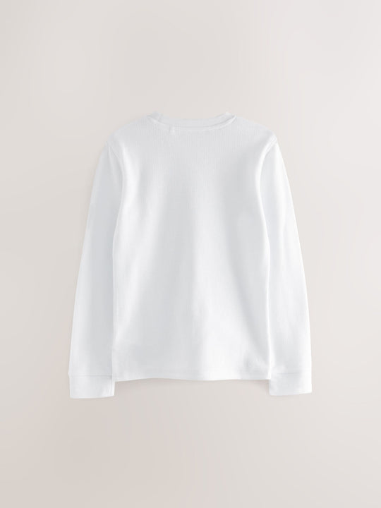 White Thermal Long Sleeve Tops 2 Pack (2-16yrs)