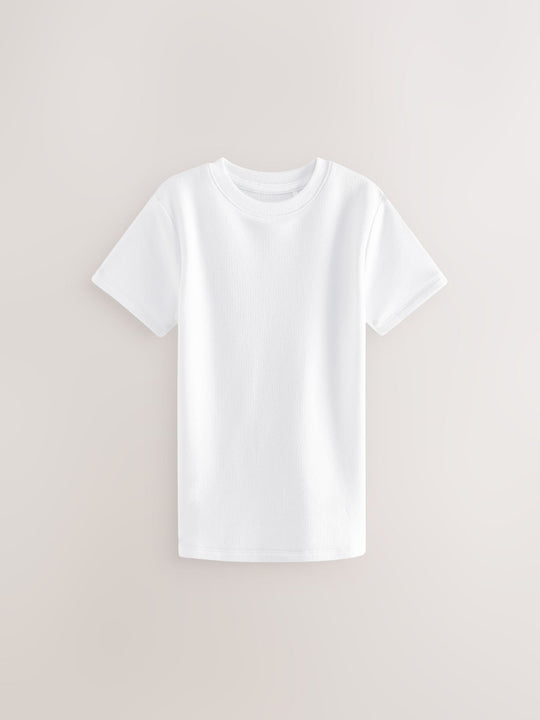 White Thermal Short Sleeve T-Shirts 2 Pack (2-16yrs)