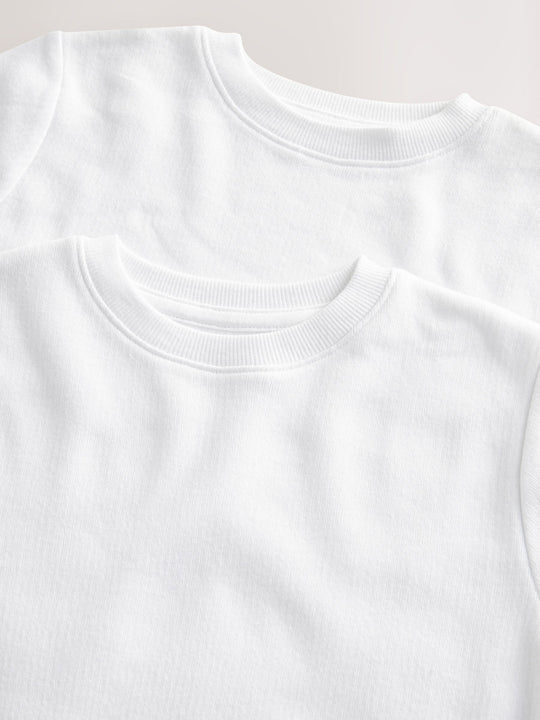White Thermal Short Sleeve T-Shirts 2 Pack (2-16yrs)