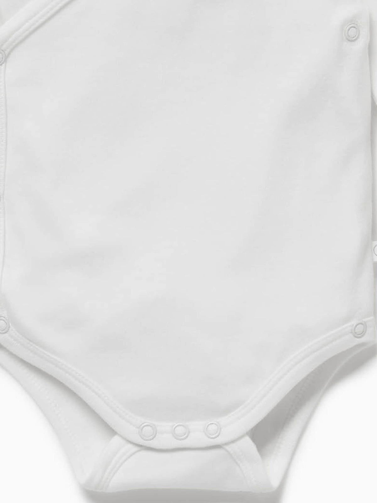 MORI White Long Sleeve Supersoft Kimono Bodysuit