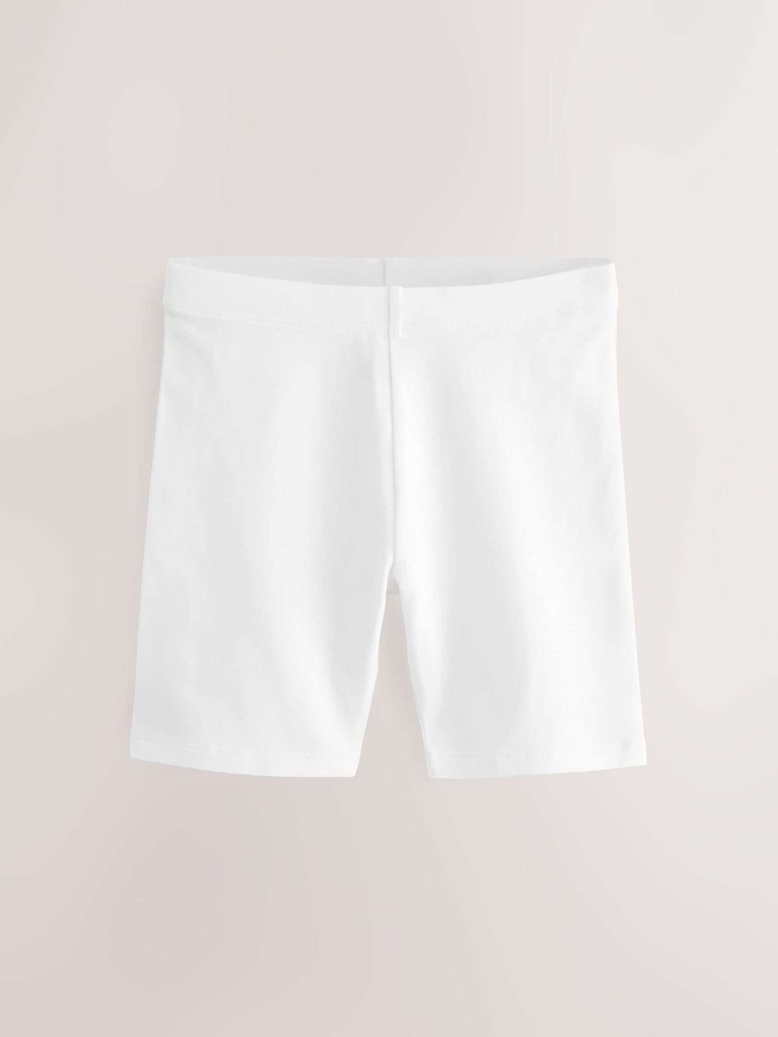 White Longer Length 2 Pack Cotton Rich Stretch Cycle Shorts (3-16yrs)