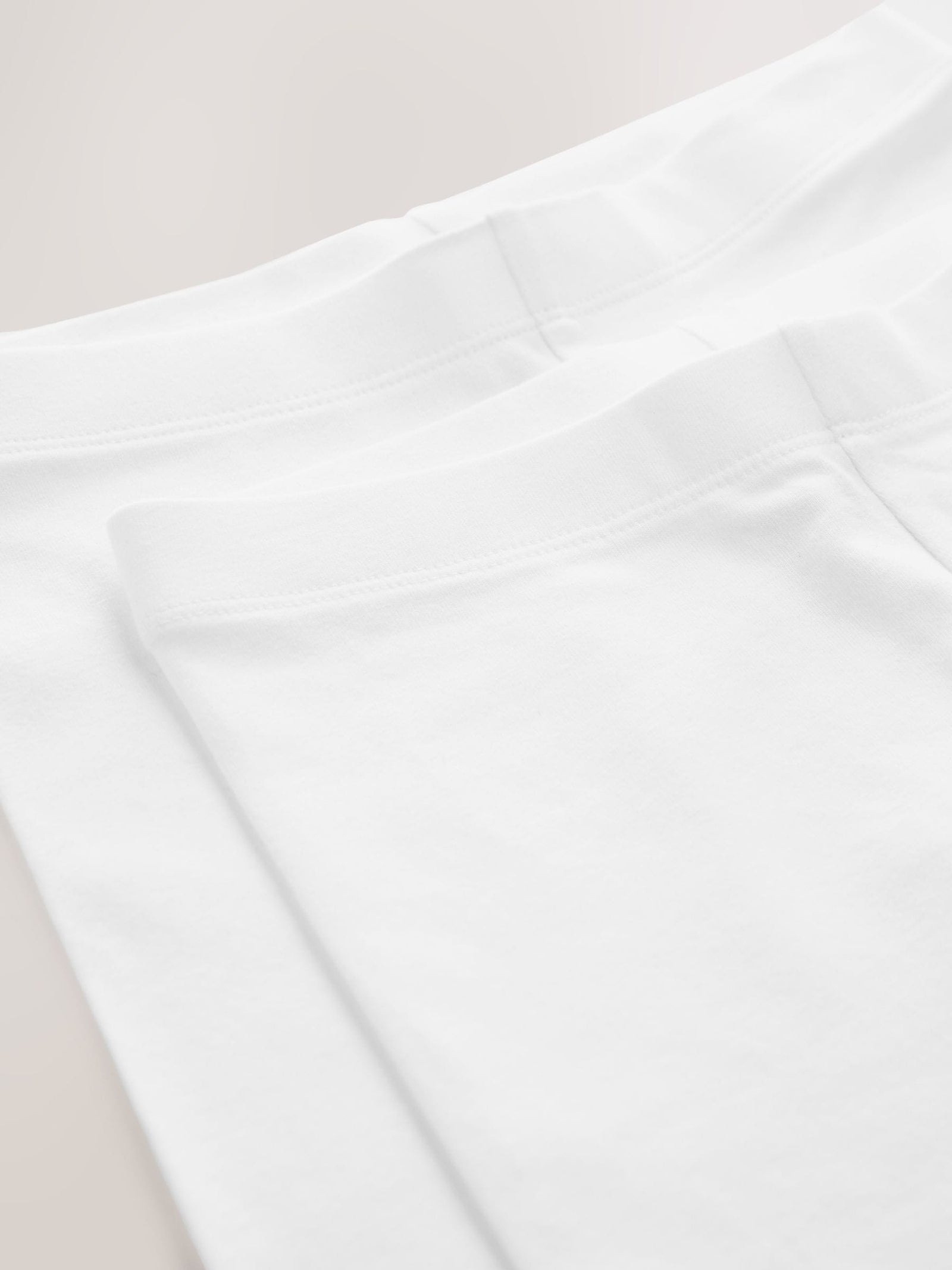 White Longer Length 2 Pack Cotton Rich Stretch Cycle Shorts (3-16yrs)