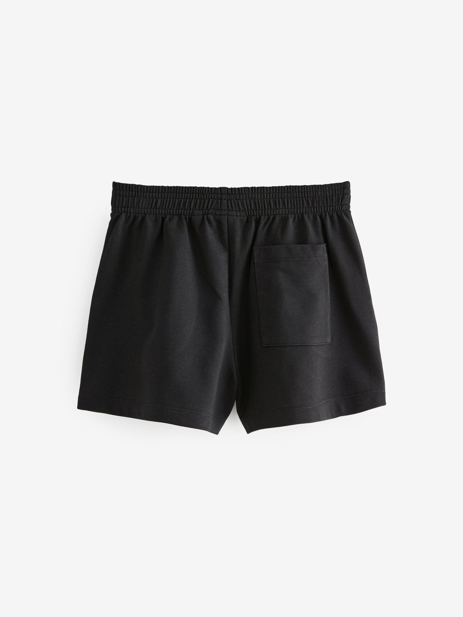 Black 100% Cotton Drawstring Sports Shorts (3-16yrs)