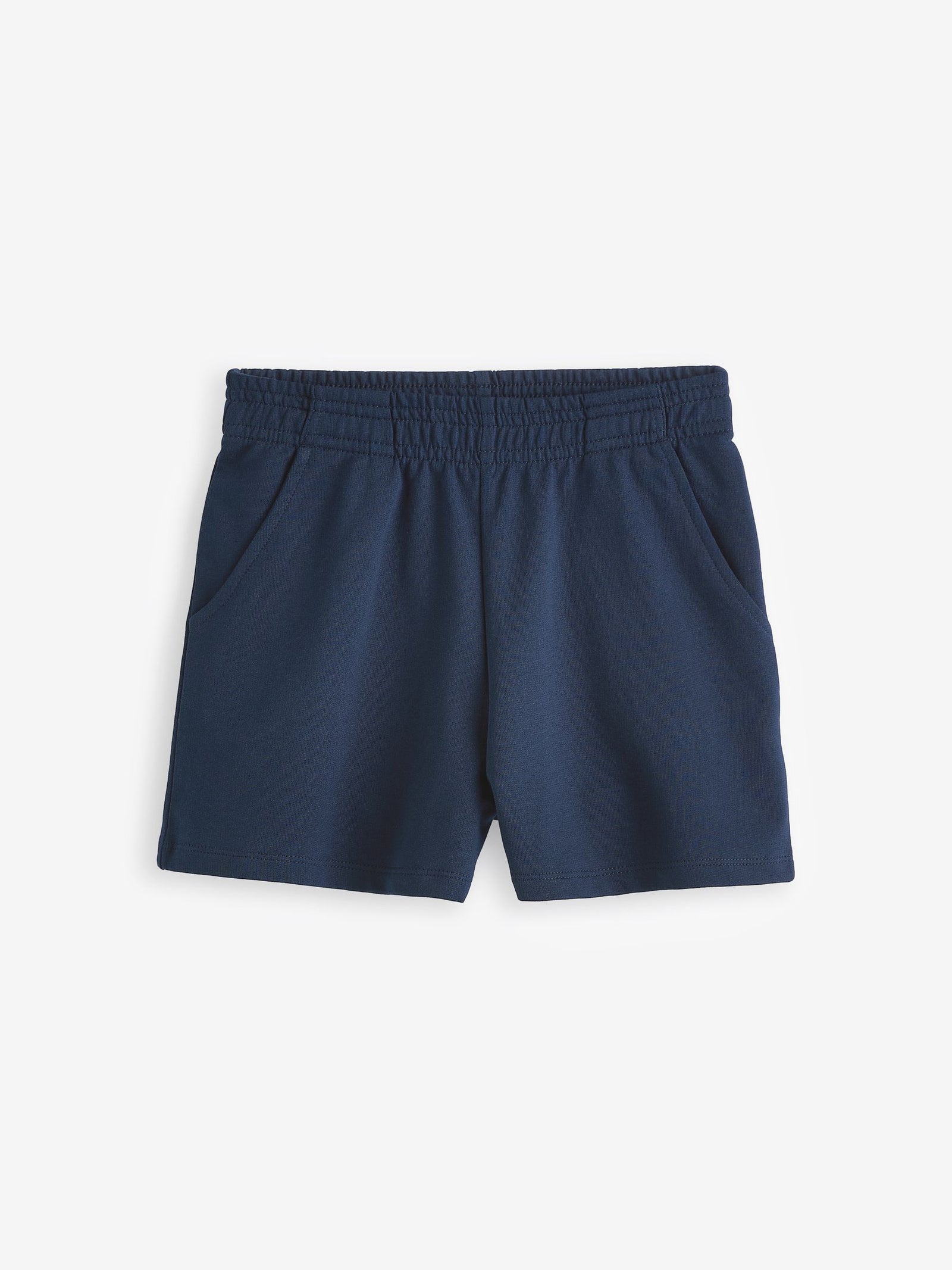Navy 100% Cotton Drawstring Sports Shorts (3-16yrs)