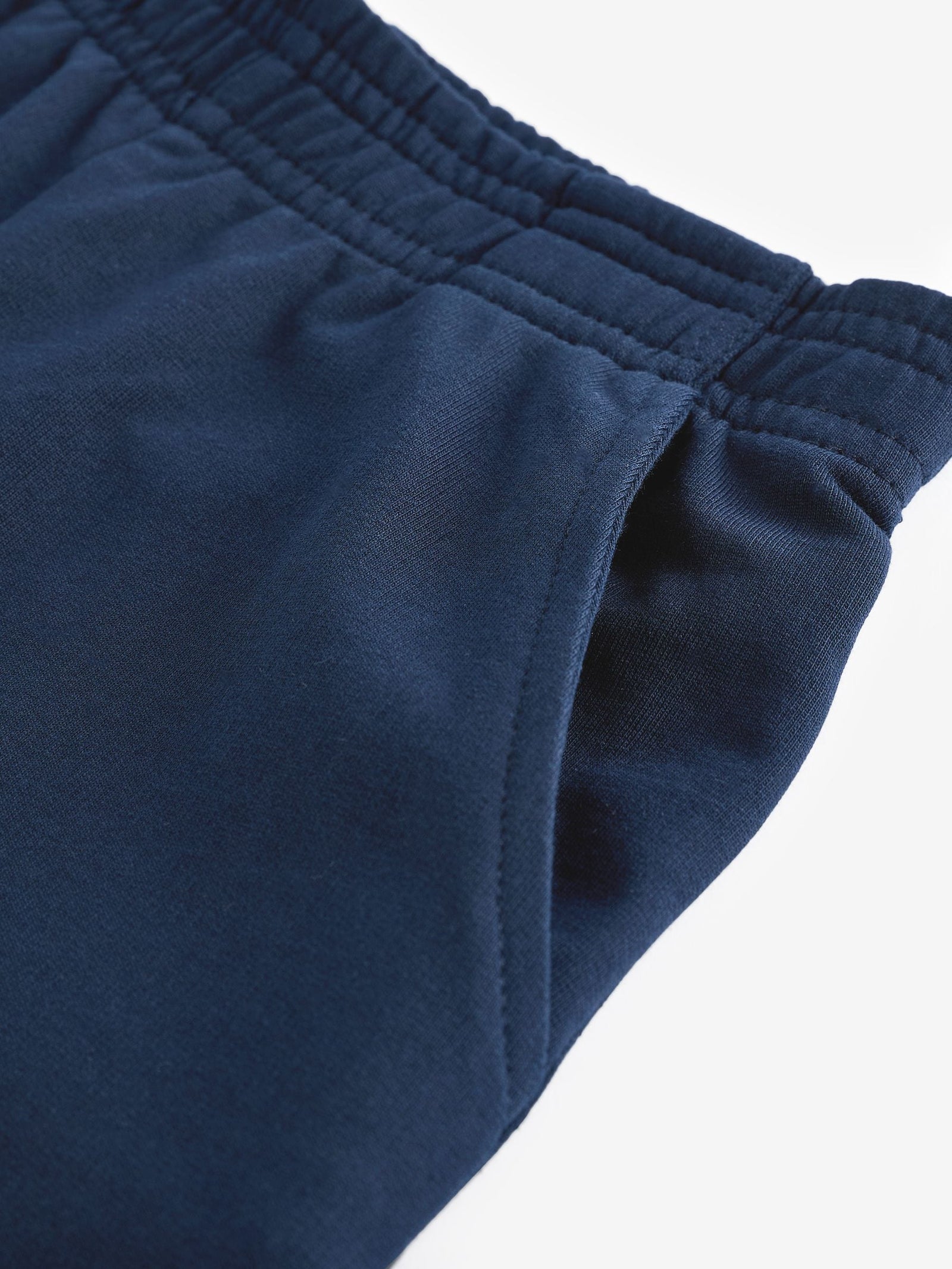 Navy 100% Cotton Drawstring Sports Shorts (3-16yrs)