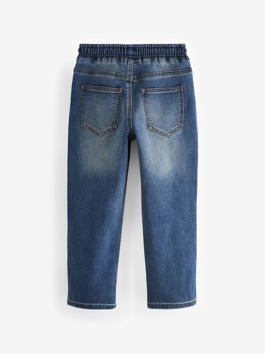 Mid Vintage Blue Loose Fit Stretch Elasticated Waist Jeans (3-16yrs)