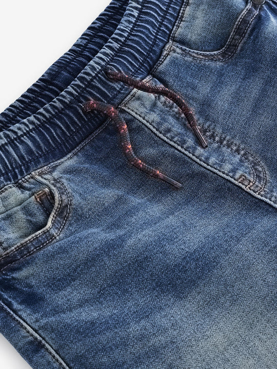 Mid Vintage Blue Loose Fit Stretch Elasticated Waist Jeans (3-16yrs)