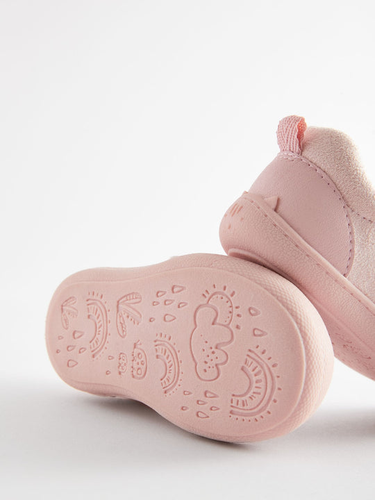 Pink Wide Fit (G) Crawler Trainers