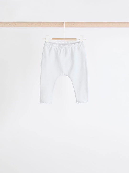 White/Pink Baby Leggings 4 Pack (0mths-2yrs)