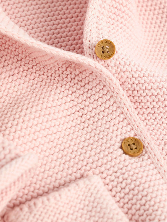 Pink Knitted Baby Cardigan (0mths-2yrs)