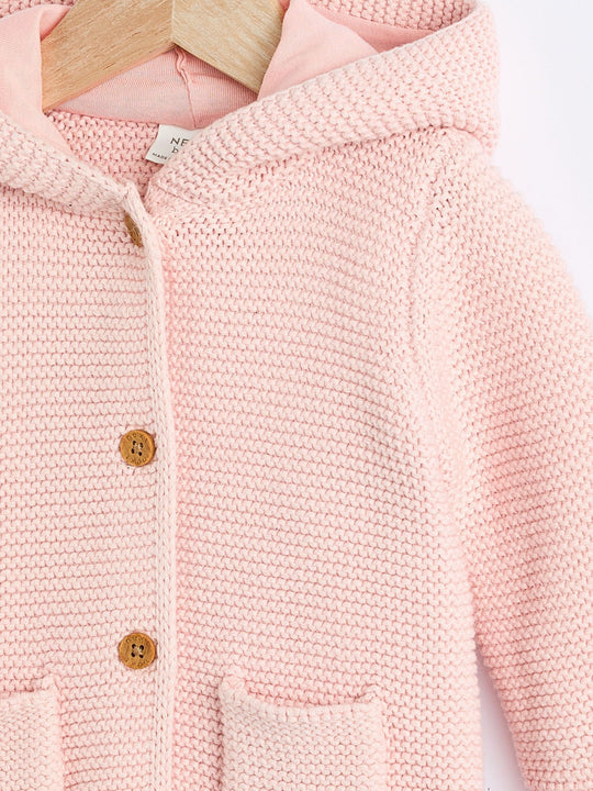Pink Knitted Baby Cardigan (0mths-2yrs)