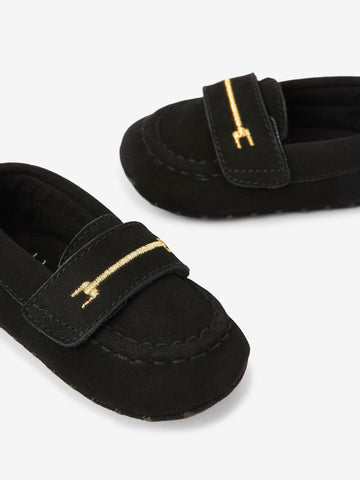 Black Snaffle Baby Shoes