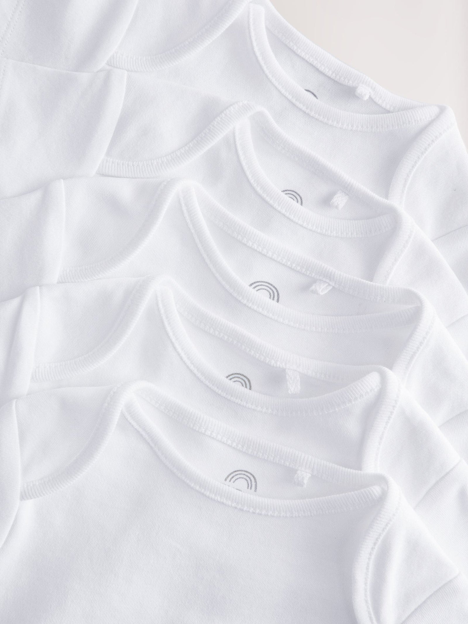 White Hip Dysplasia Short Sleeve Bodysuits 5 Pack