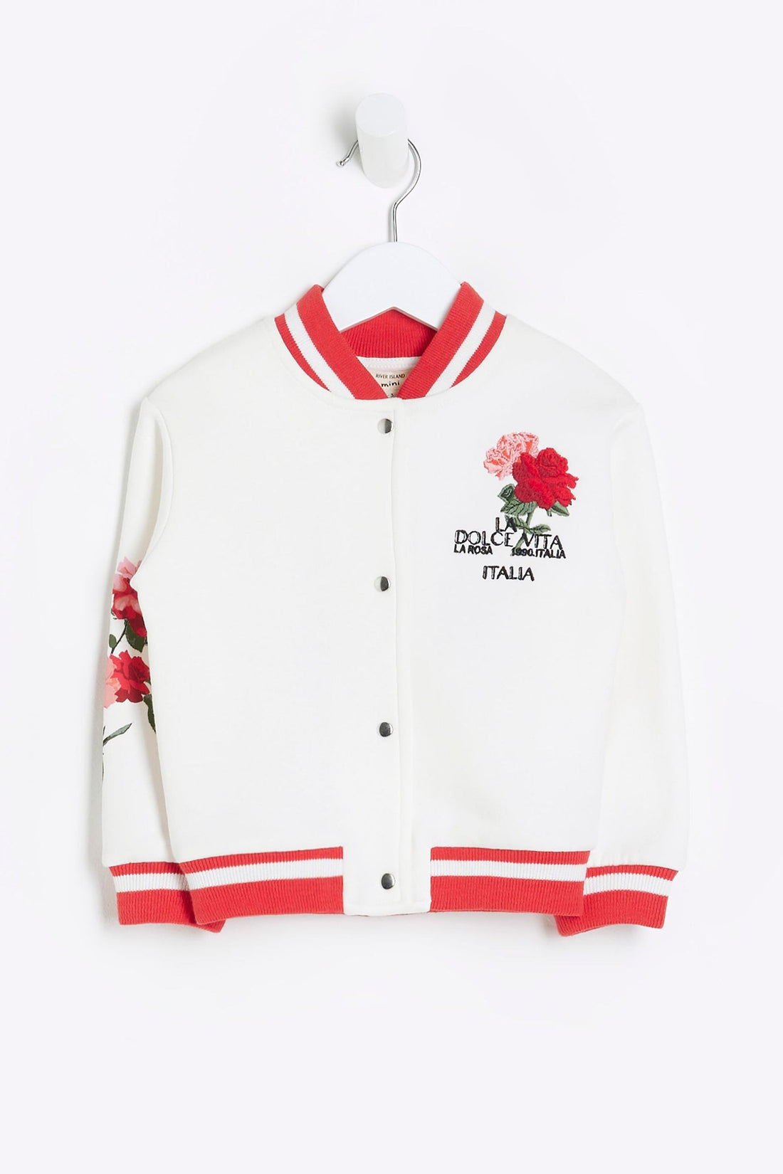 River Island Mini Girls Floral Bomber Jacket