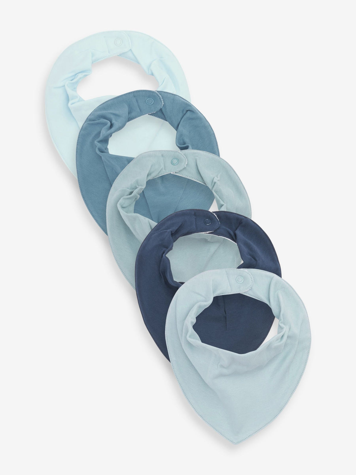 Blue Baby Dribble Bibs 5 Pack