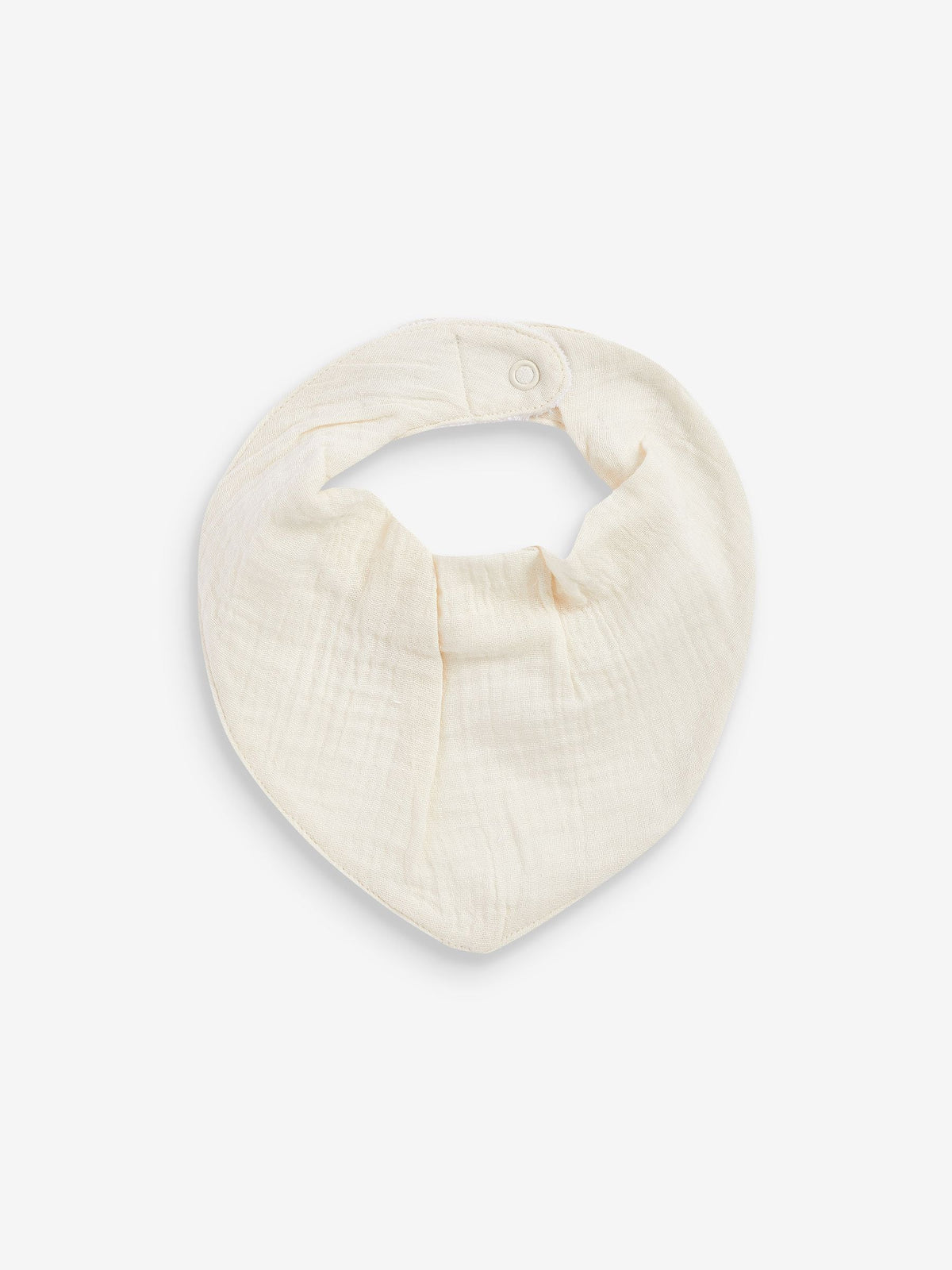 Cream Muslin Baby Dribble Bibs 3 Pack