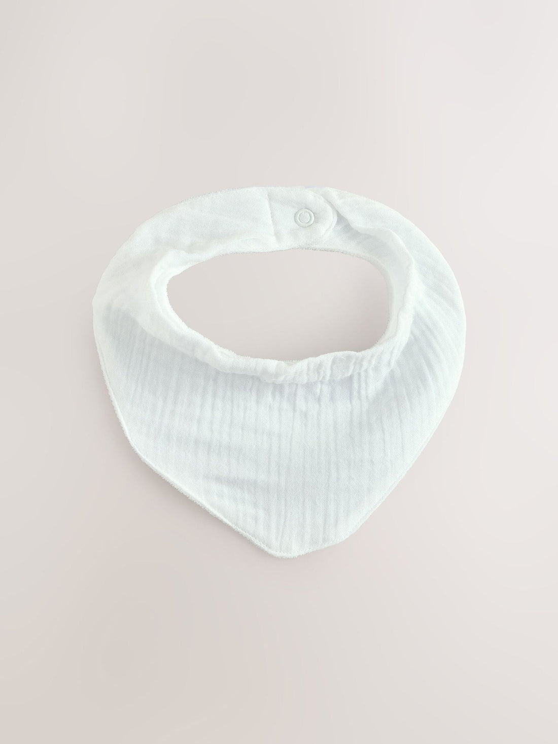White Muslin Baby Dribble Bibs 3 Pack