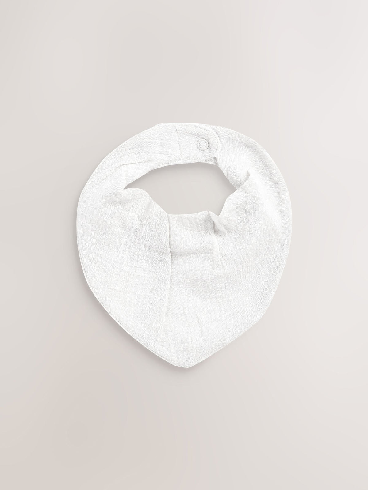 White Muslin Baby Dribble Bibs 3 Pack