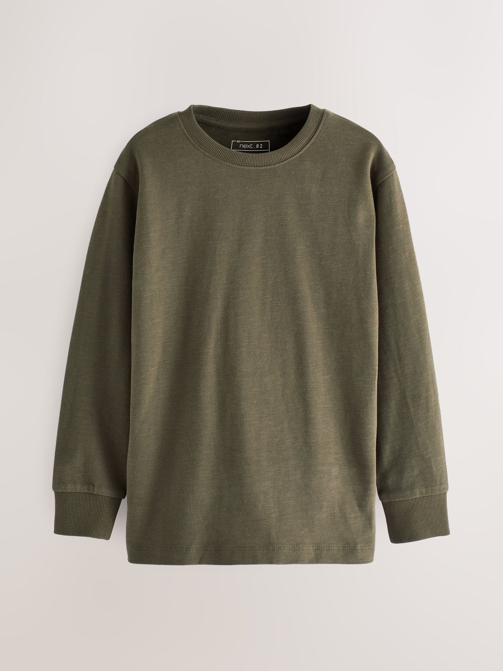 Green Khaki Regular Fit Long Sleeve Cosy T-Shirt (3-16yrs)
