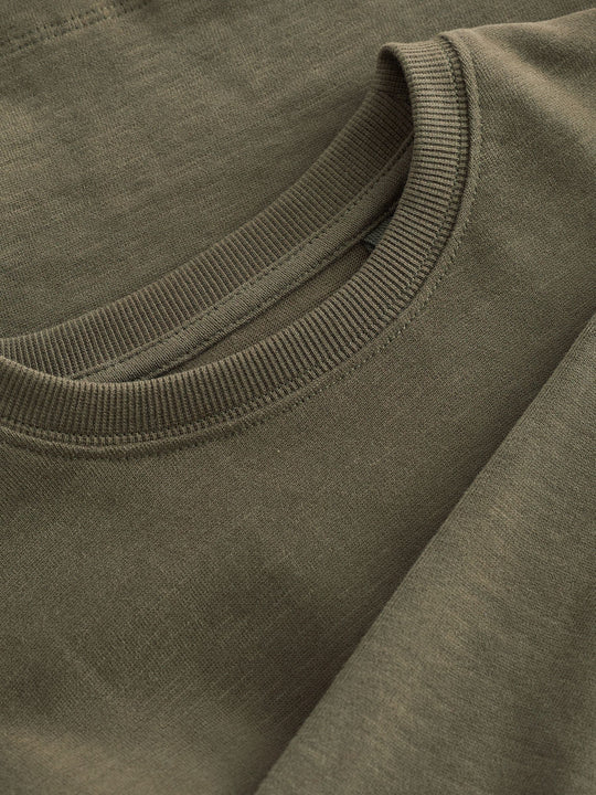 Green Khaki Regular Fit Long Sleeve Cosy T-Shirt (3-16yrs)