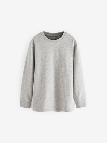 Grey Regular Fit Long Sleeve Cosy T-Shirt (3-16yrs)