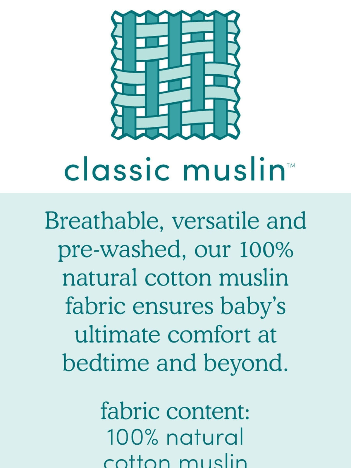 aden + anais Blue 100% Cotton Sleeping Bag