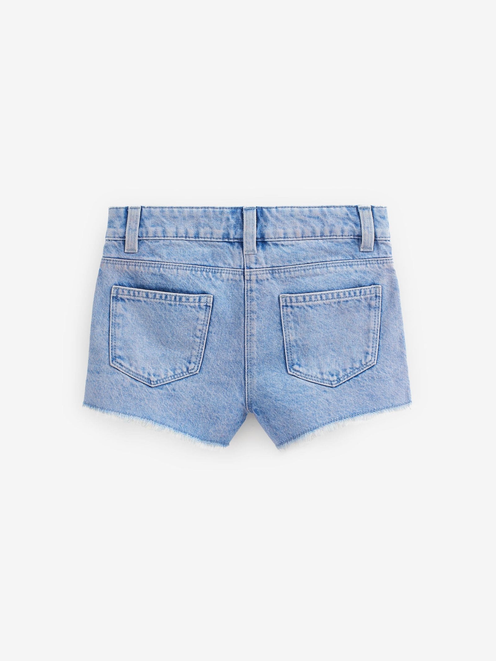 Bright Blue Regular Length Frayed Edge Denim Shorts (3-16yrs)