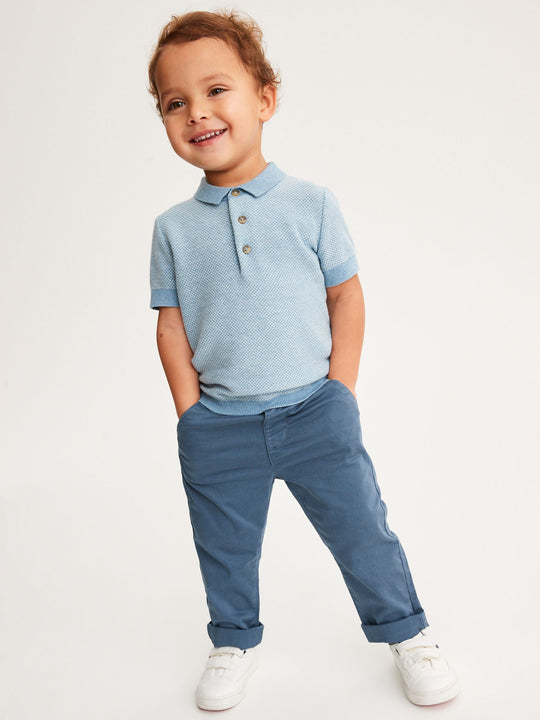 Blue Stretch Chino Trousers (3mths-7yrs)