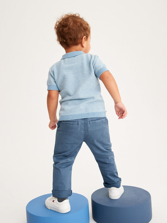 Blue Stretch Chino Trousers (3mths-7yrs)