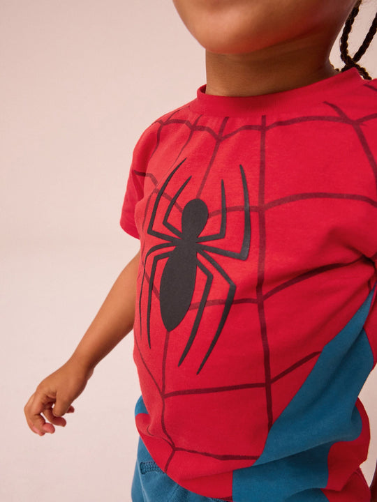 Red/Blue Spider-Man T-Shirt And Shorts Set (3mths-8yrs)