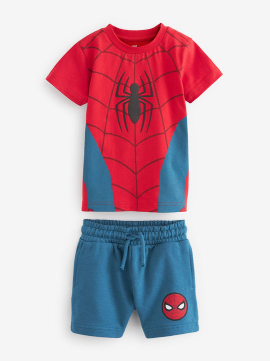 Red/Blue Spider-Man T-Shirt And Shorts Set (3mths-8yrs)