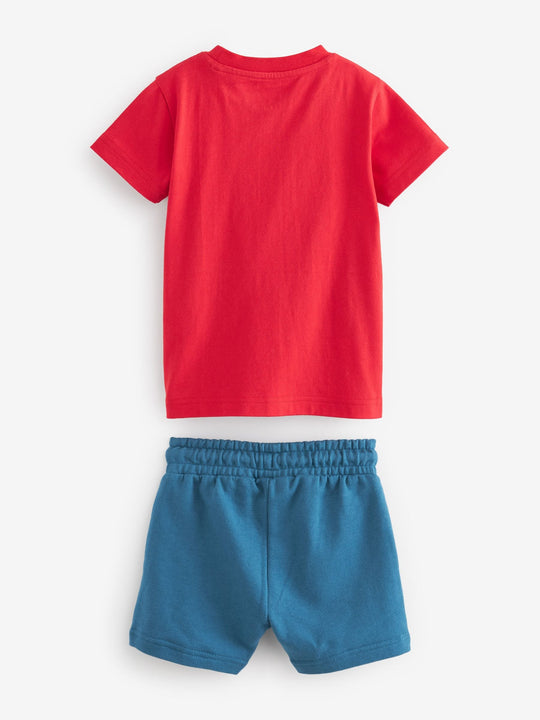 Red/Blue Spider-Man T-Shirt And Shorts Set (3mths-8yrs)