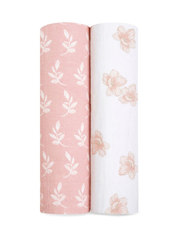 Aden + Anais Pink aden + anais Pink Cotton Muslin Blankets 2 Pack