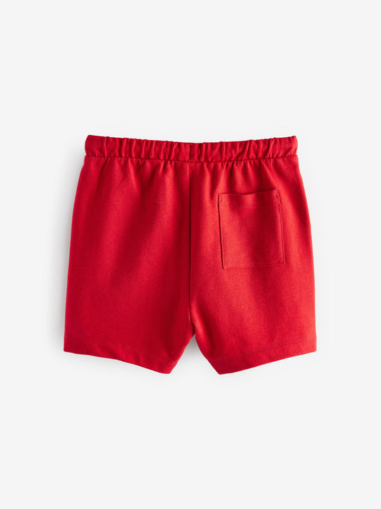 Grey/Navy Blue/Red Jersey Shorts 5 Pack (3mths-7yrs)
