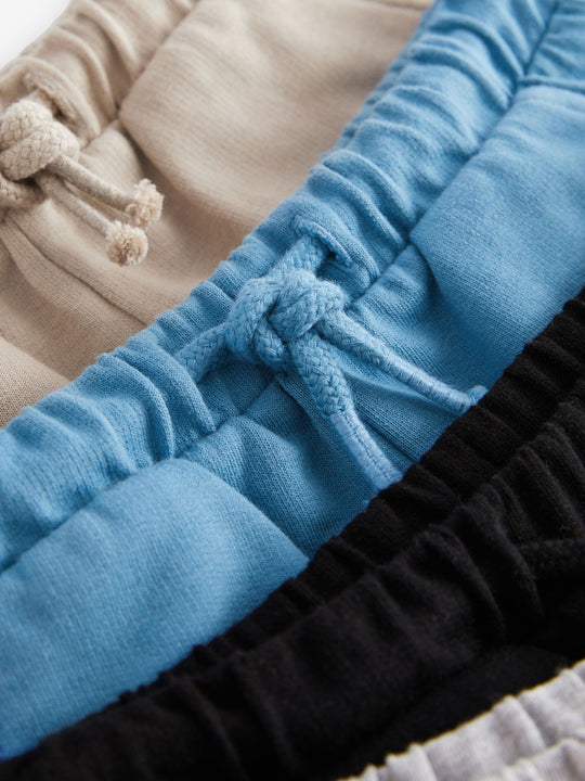 Grey/Navy Blue/Red Jersey Shorts 5 Pack (3mths-7yrs)