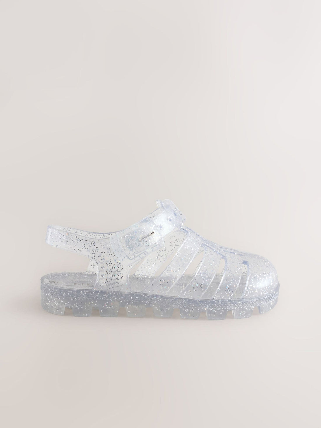 Silver Glitter Jelly Sandals