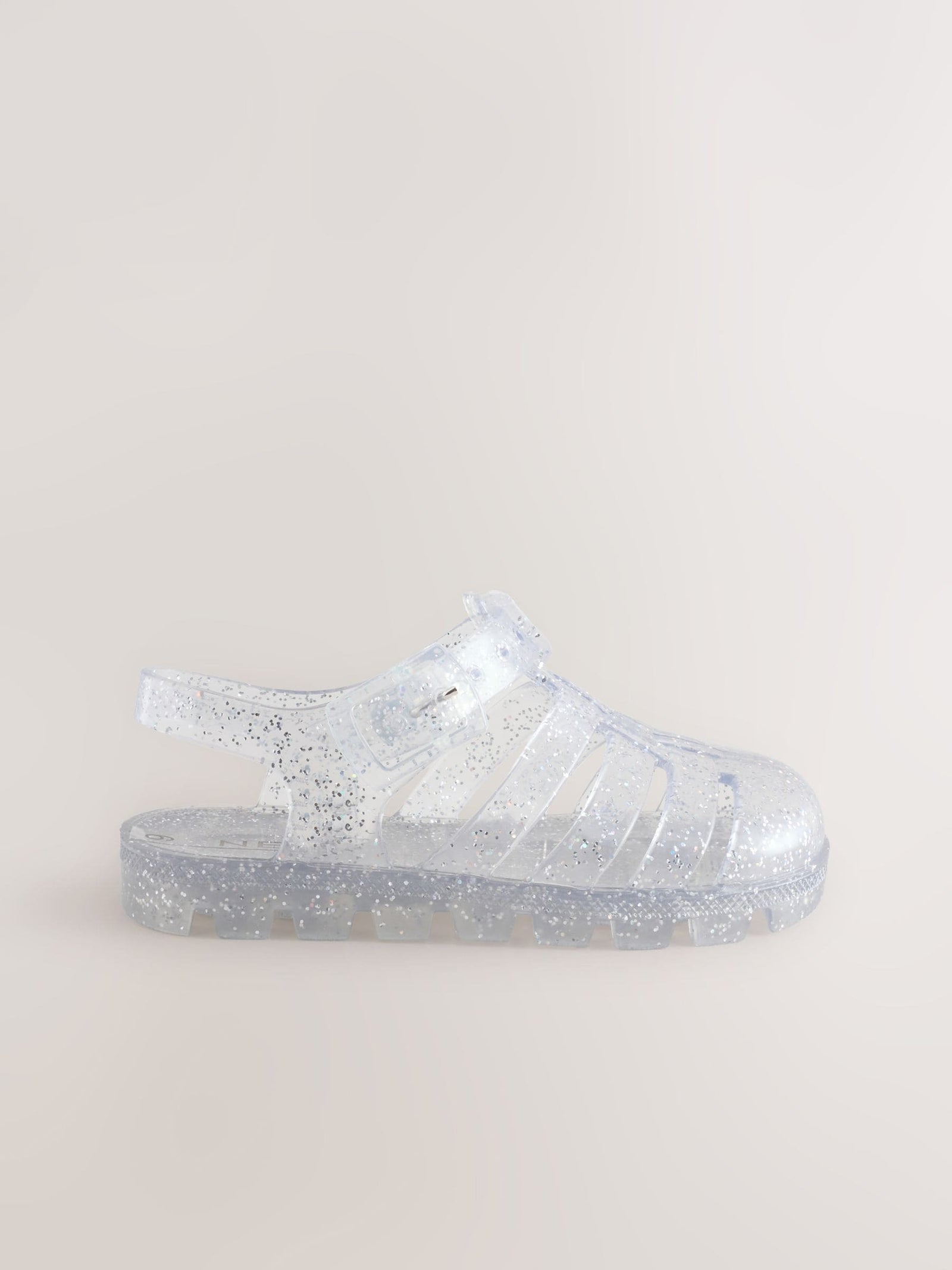 Silver Glitter Jelly Sandals