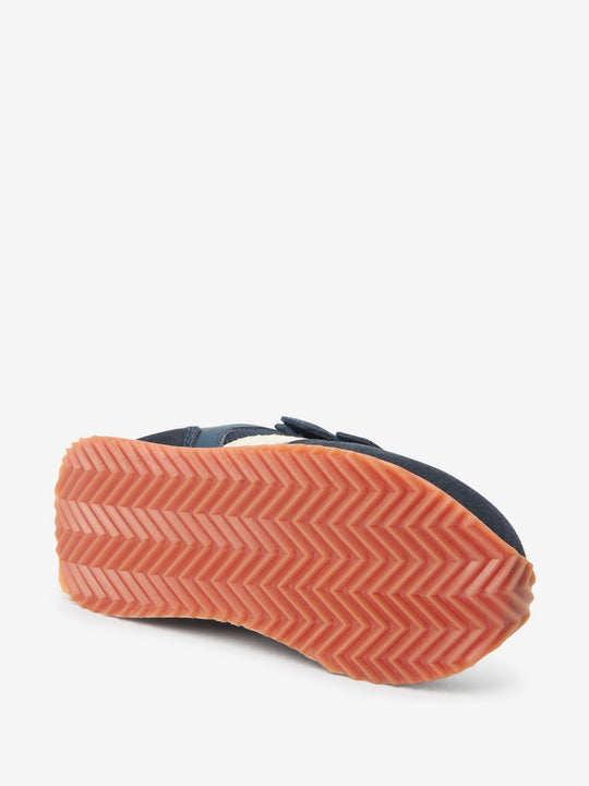 Navy Wide Fit (G) Double Strap Trainers