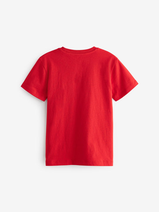 Red Regular Fit Short Sleeve T-Shirt (3-16yrs)