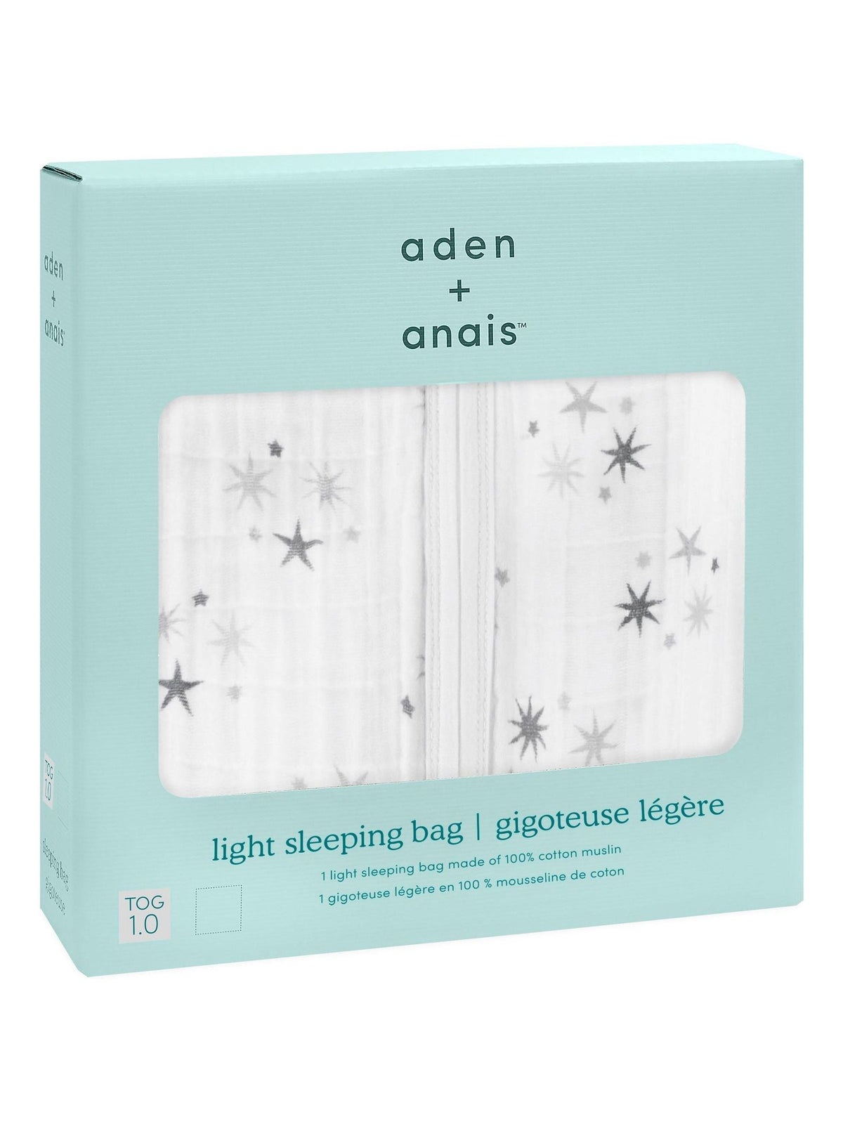 aden + anais White 100% Cotton Sleeping Bag