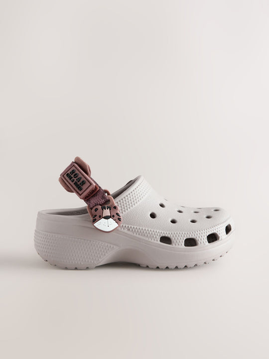 Neutral Tape Strap Clogs