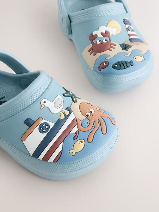 Blue Seaside Clogs