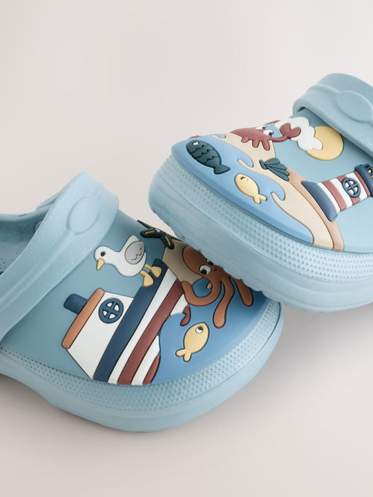 Blue Seaside Clogs
