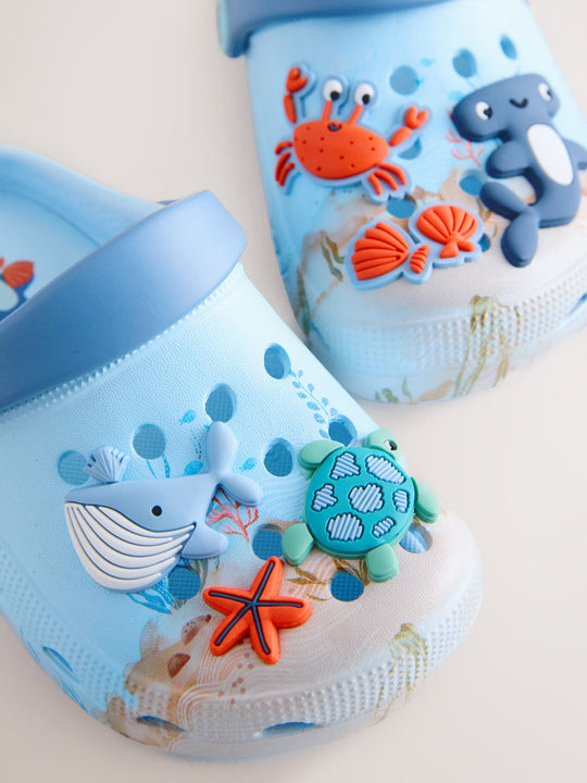 Blue Sea Creatures Standard Fit (F) Comfort Clogs