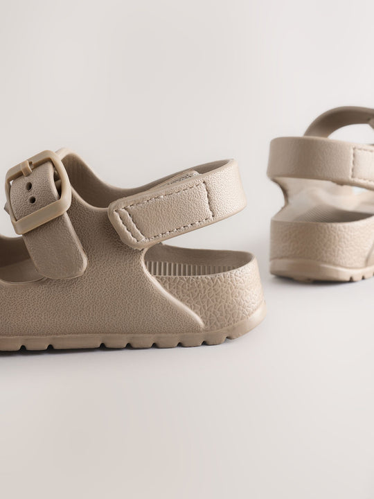 Neutral Double Buckle Ankle Strap EVA Sandals