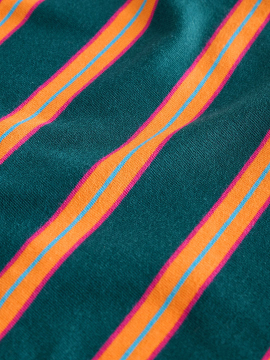 Green/Orange Short Sleeve Stripe T-Shirt (3mths-7yrs) (3mths-7yrs)